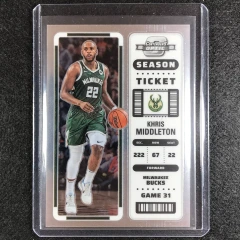 2022-23 Contenders Optic Khris Middleton #35 Season Ticket SILVER - Milwaukee
